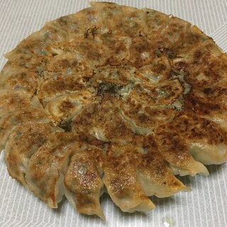 白菜ニラ長ネギde焼き餃子♪